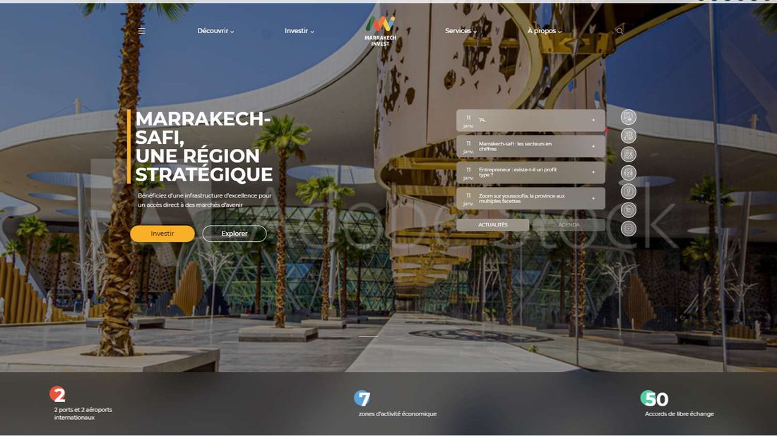 Page d'accueil Marrakech Invest (CRI Marrakech-Safi)